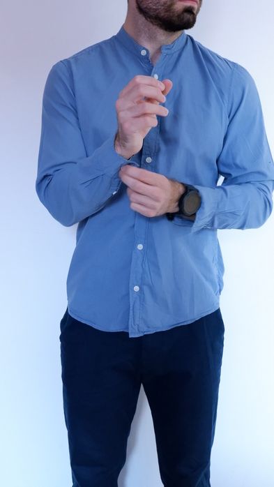 Koszula niebieska c&a męska