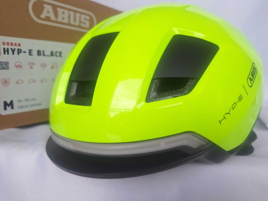 Kask rowerowy miejski Abus Hyp-e BL. Ace Signal Yellow M 54-58cm