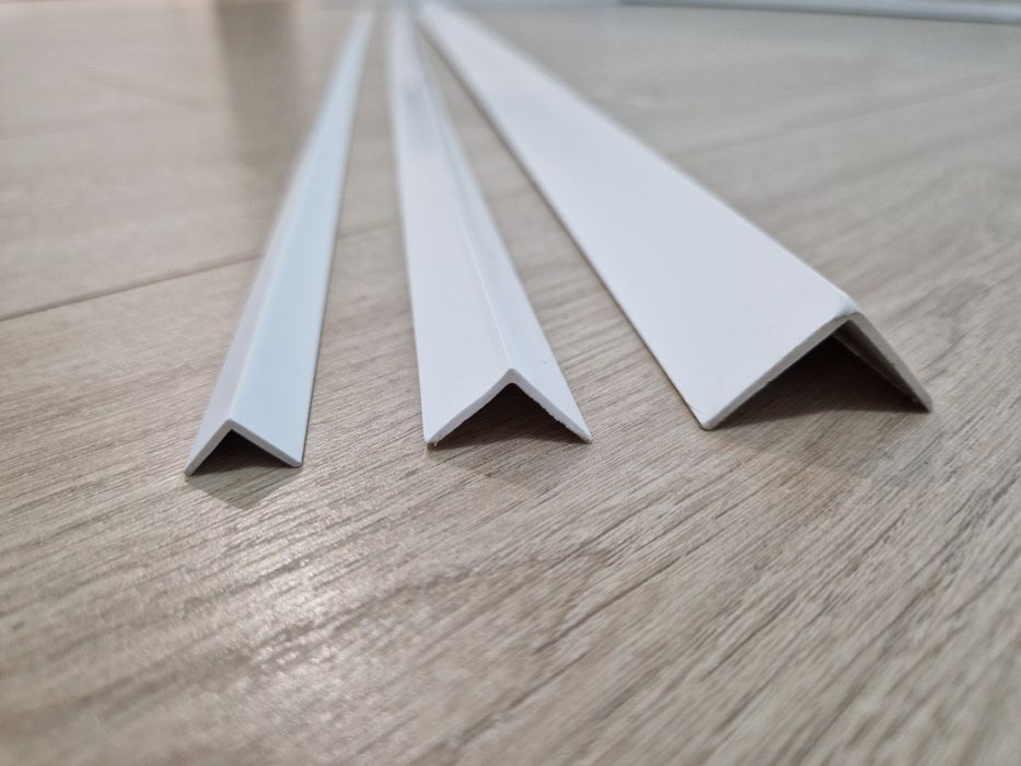 3x profil kątownik biały PCV 1 metr / plastikowy