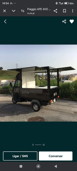 Piaggio APE 400 DIESEL food truck