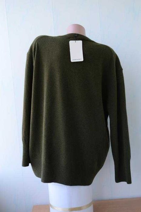Вовняний джемпер, светр оверсайз zara, вовна