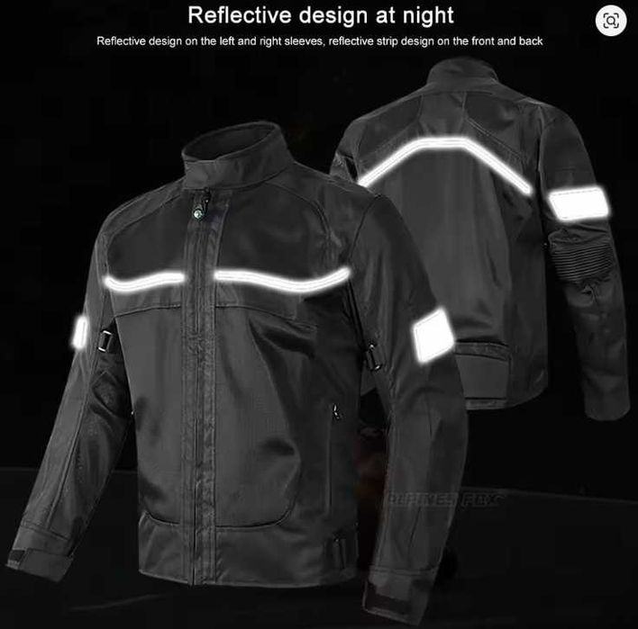 Casaco de Verão M, com 5 proteções para mota e trotinete