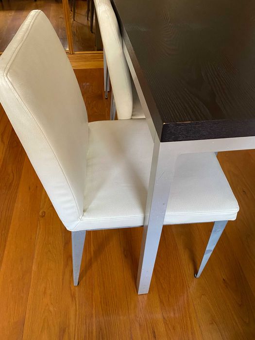 Mesa jantar madeira com 3 cadeiras