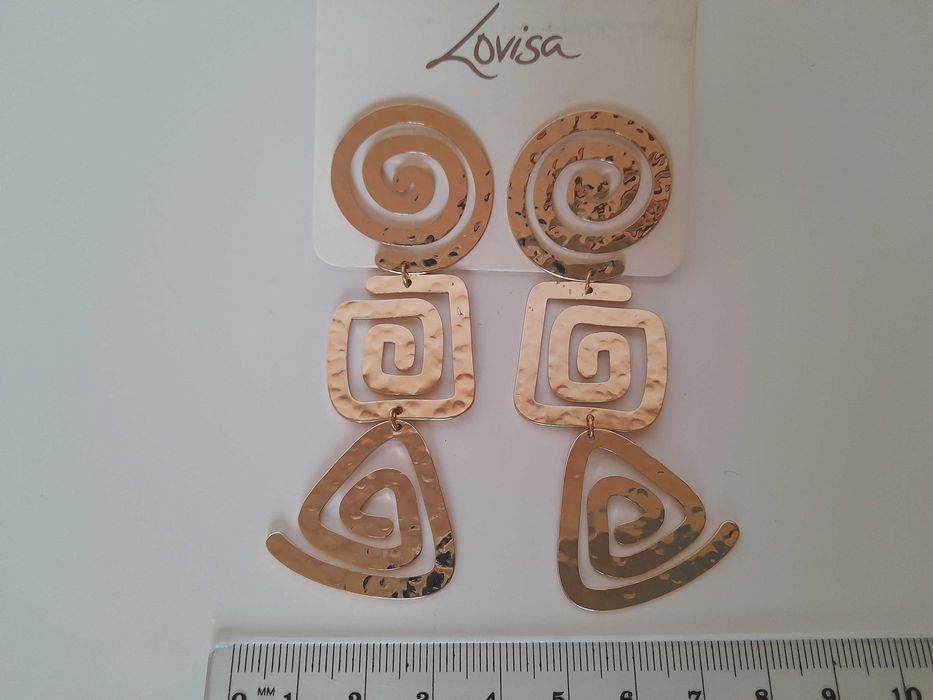 Duże wiszące kolczyki niemieckie Lovisa etnicznce wzory