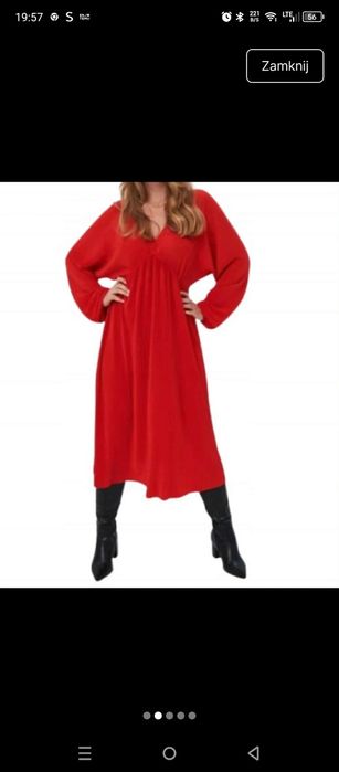 nowa czerwona sukienka