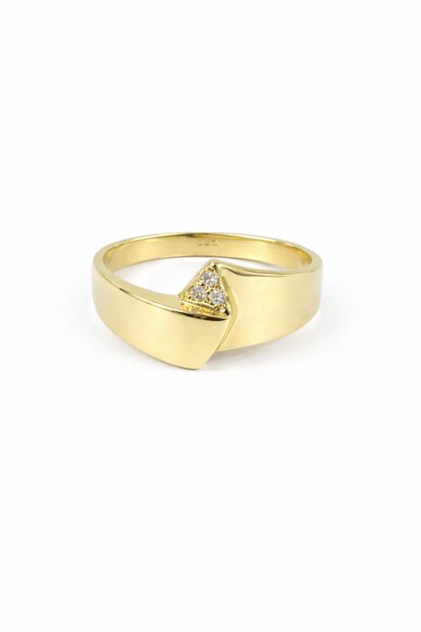 Złoty pierścionek rozmiar 17