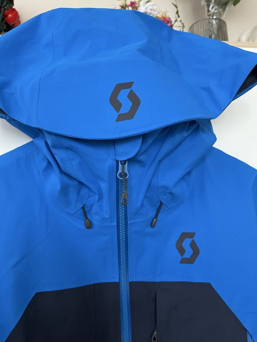 Kurtka narciarska Scott Explorair niebieska z kapturem nowa M męska