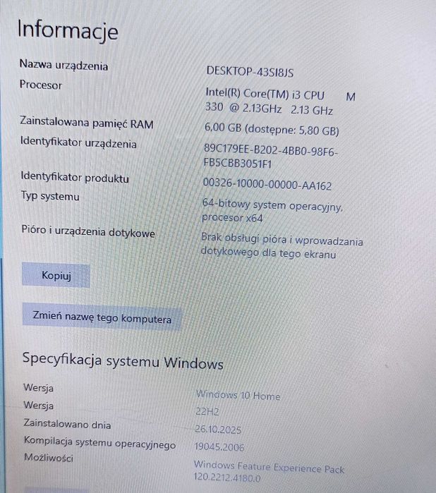 Laptop Dell Inspiron 1564 p08f NowyLombard Raków