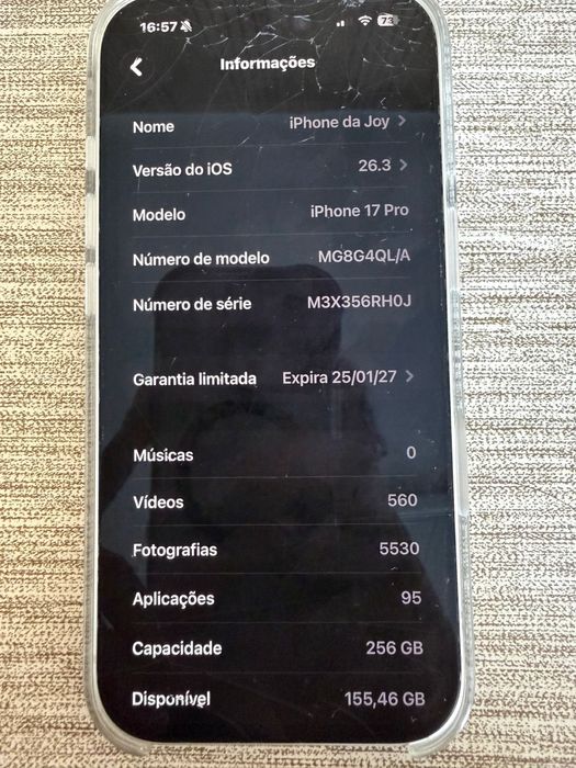 Iphone 17 pro 256g com garantia