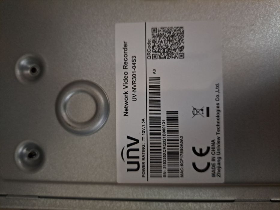 Gravador de video sistema de video vigilância Unv como novo