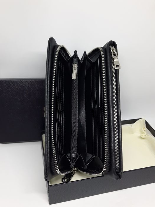 Чоловічий гаманець шкіряний клатч | Мужской кошелек мон бланк барсетка