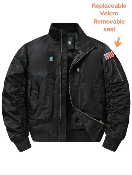 Теплий бомбер на холодну пору року МА-1, asian 4XL, 3Xl, 2XL, XL.