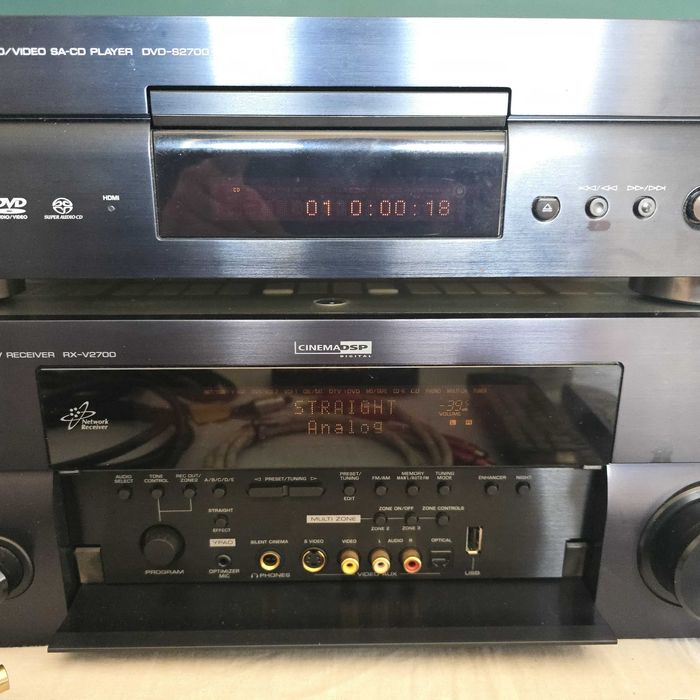Amplituner Yamaha RX-V2700 Odtwarzacz CD SACD DVD-S2700 dodatki