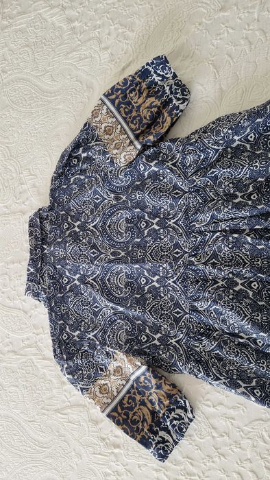 Vestido estampado manga curta, tamanho M