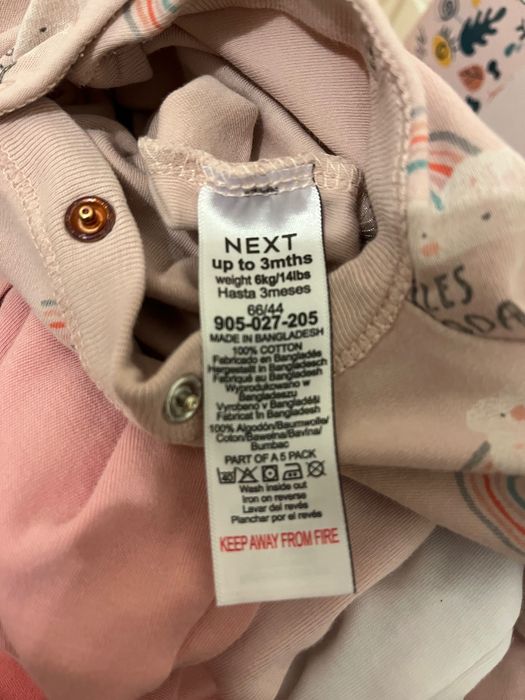 NEXT pajacyki 5szt 62