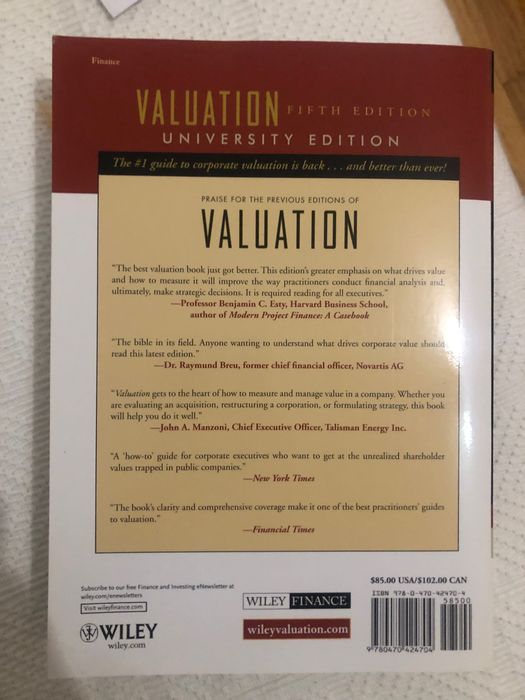 Valuation Livro 5a edicao