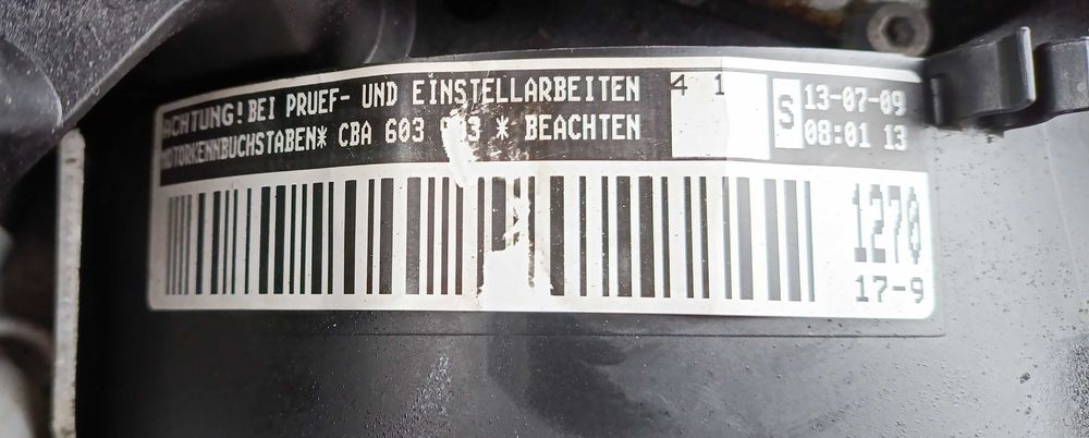 VW Touran I Lift Intercooler Schowek Lusterko LA7W Silnik CAB 2.0 TDI