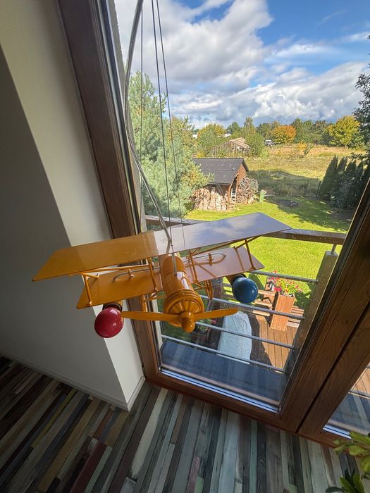 Lampa samolot metalowa