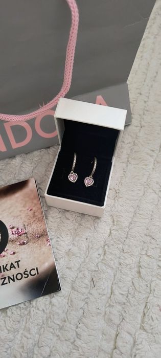 Kolczyki pandora serduszka wiszące