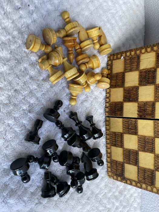 Drewniany zestaw do szach