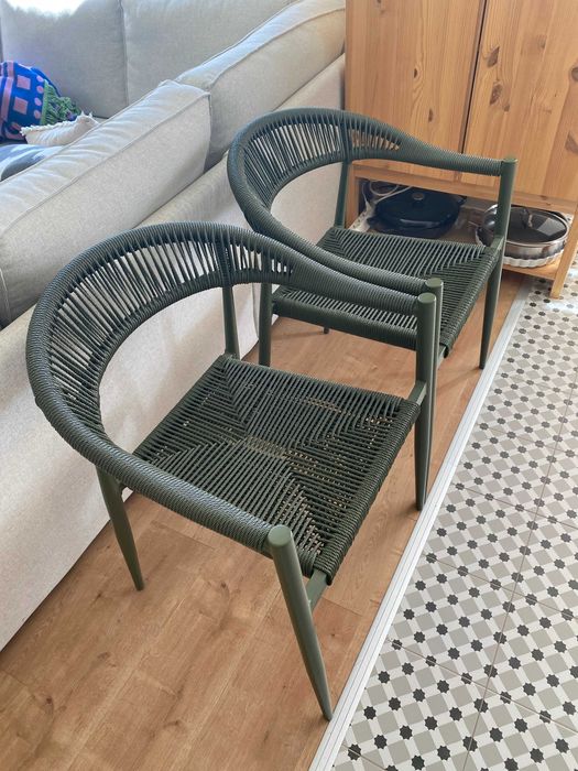 2 Cadeiras de jardim SKLUM Amatria verde