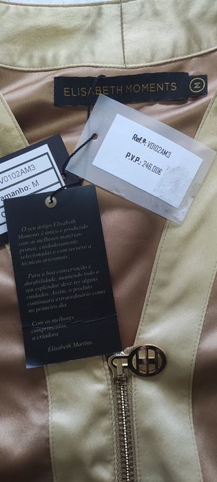 Casaco meia manga dourado, Elisabeth Martins