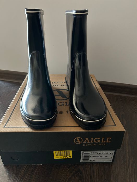 Agile VENISE BOTTILLON - Kalosze damskie - Noir czarne damskie 41