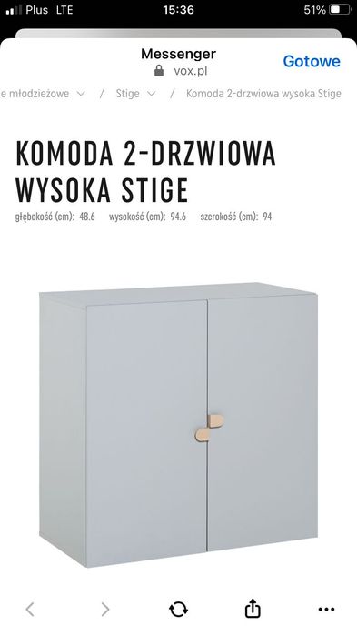 J.Nowa Szafka komoda dziecięca VOX Stige