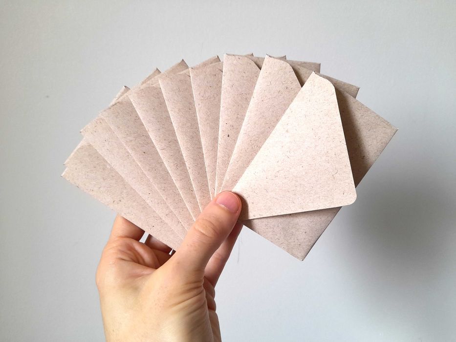 Envelopes de Papel Reciclado para Cartões de Visita