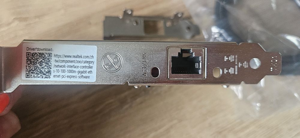 Karta sieciowa wewnętrzna PCIe 2.5G Gigabit Ethernet RJ45 + kabel LAN