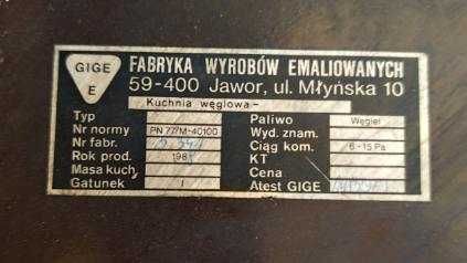 Piec kuchenny na drewno/węgiel