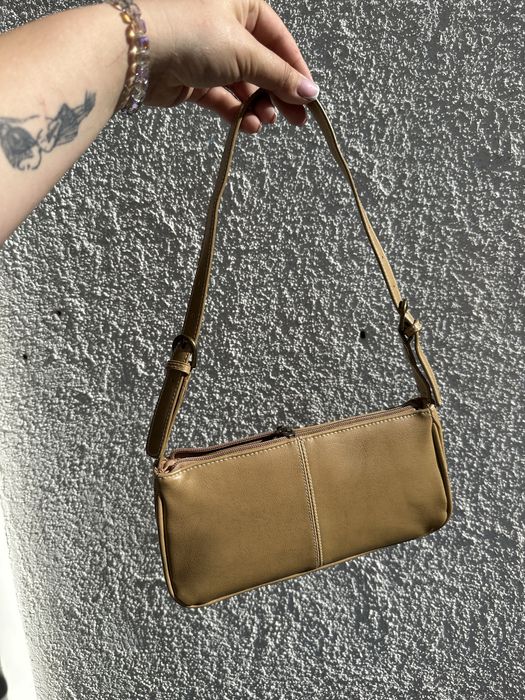 Torebka baguette Salisburys vintage Y2K retro musztardowa beżowa