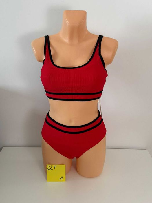 Sportowe Bikini AI'MAGE – Wysoki Stan & Push-Up – Czerwone M