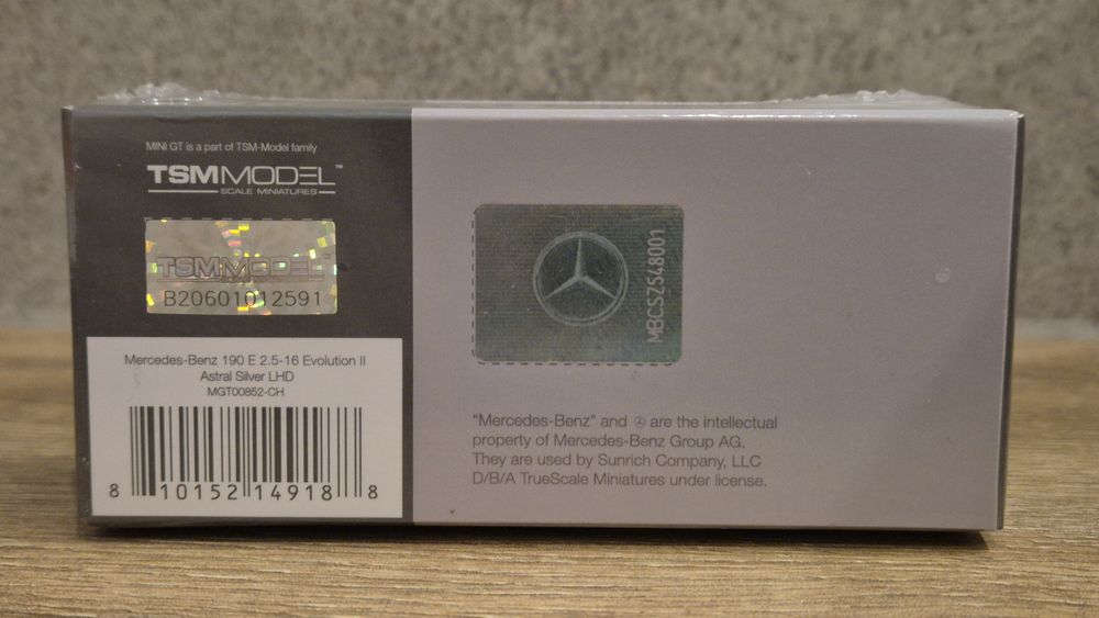 Mini GT Mercedes 190E 2.5 Evolution II Astral Silver Evo II MiniGT