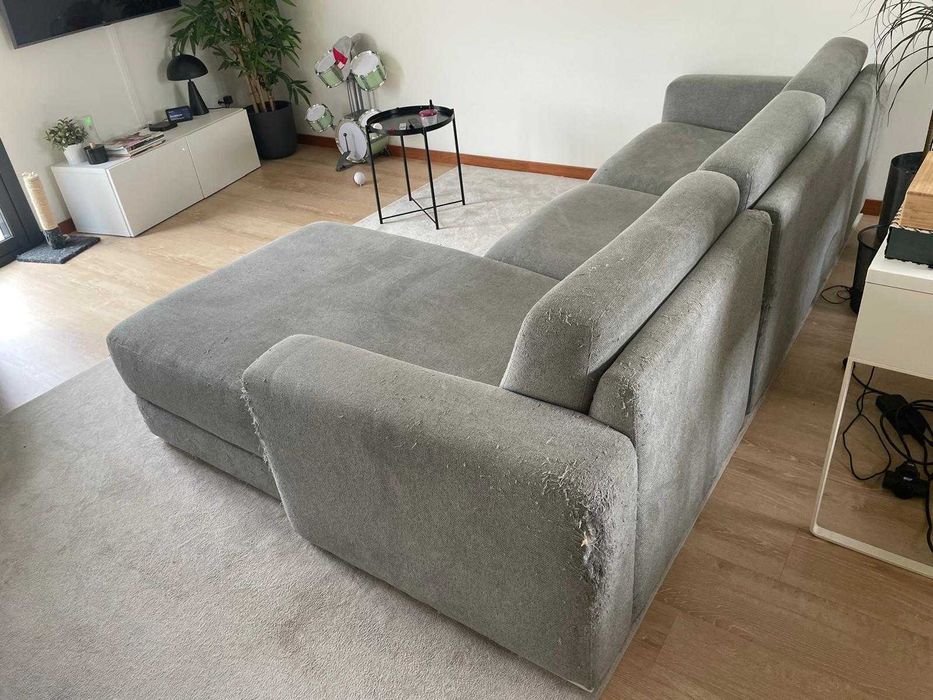 Sofá XXL 3 Lugares c/ Chaise Longue 2,85m – Feito por Medida