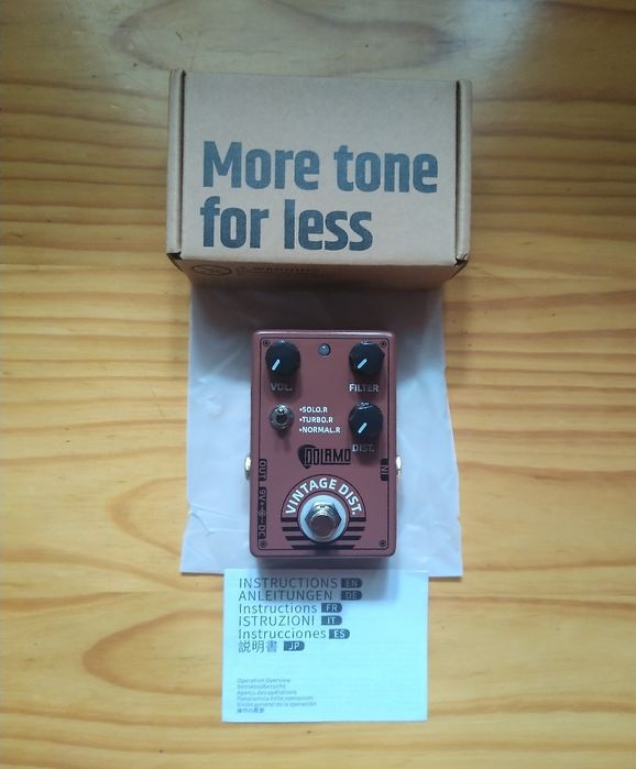 Pedal mini de guitarra Distorção Vintage Novo