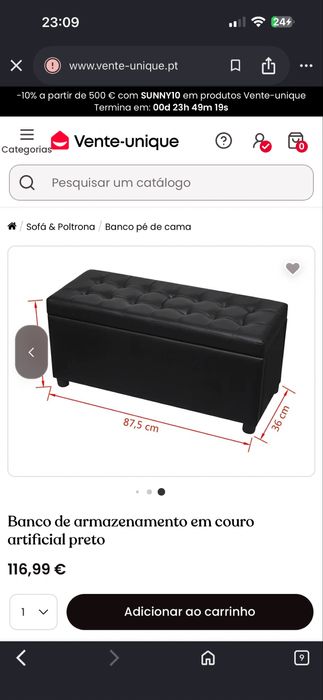 Puff em couro otimo estado