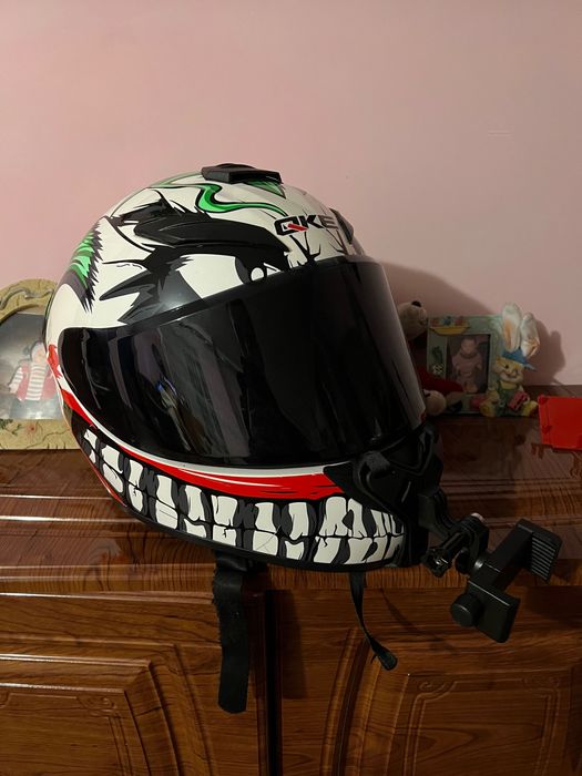 Шолом qke111 в комплект мотогарнітура
