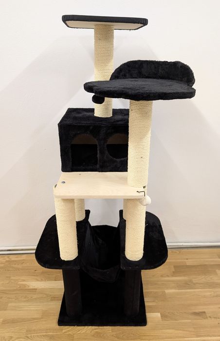 La Digue III Drapak Dla Kota Czarny 69x69x163cm DUŻY ZMODYFIKOWANY UŻY