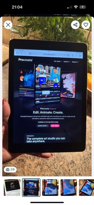 Tablet iPad Apple Retina - TOUCH ID - PROCREATE
