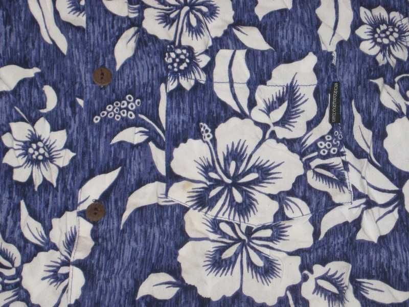 koszula krótki rękaw hawajska kwiaty Indonezja wiskoza rayon S M