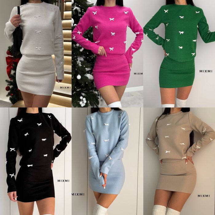 Теплий костюм з спідницею