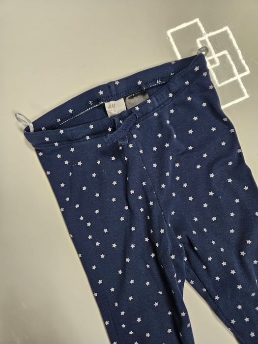 Leginsy granatowe w gwiazdki H&M rozmiar 92 dziewczęce
