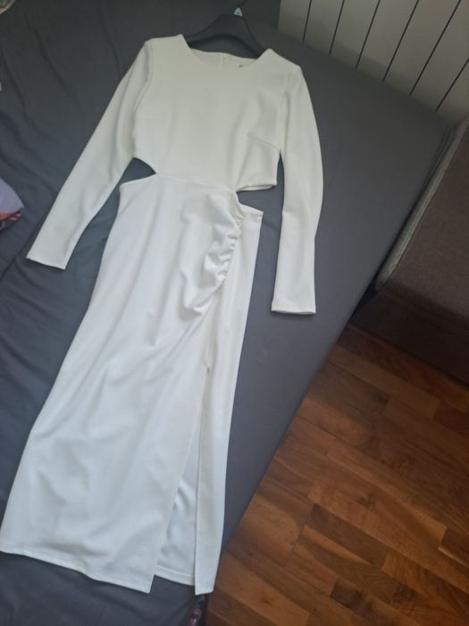 Elegancka sukienka na komunie chrzciny wesele S/m