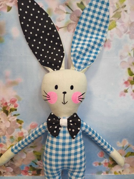 Komplet króliki tilda bawełna rękodzieło zestaw 2 sztuk