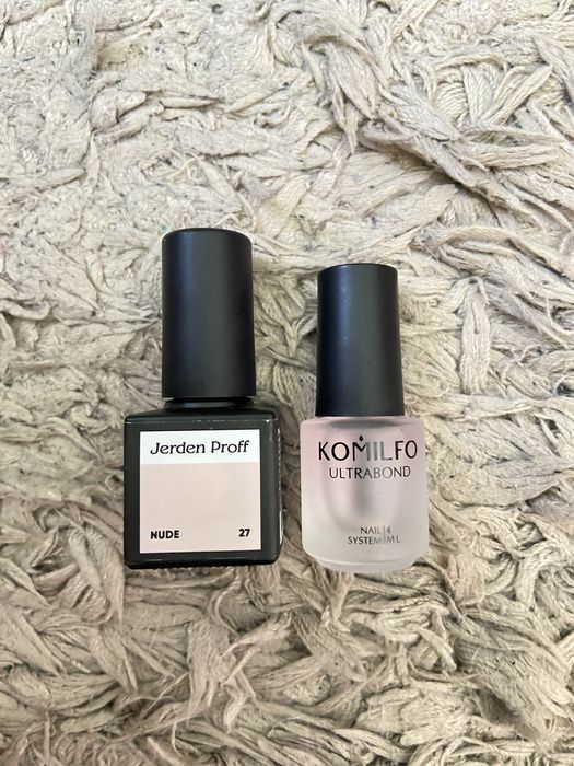 Гель-лаки( топ, база молочна та прозора, один колір, праймер)