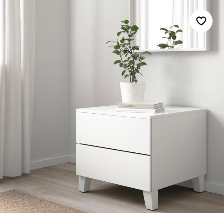Cómoda c/ 2 gavetas de armação branca IKEA