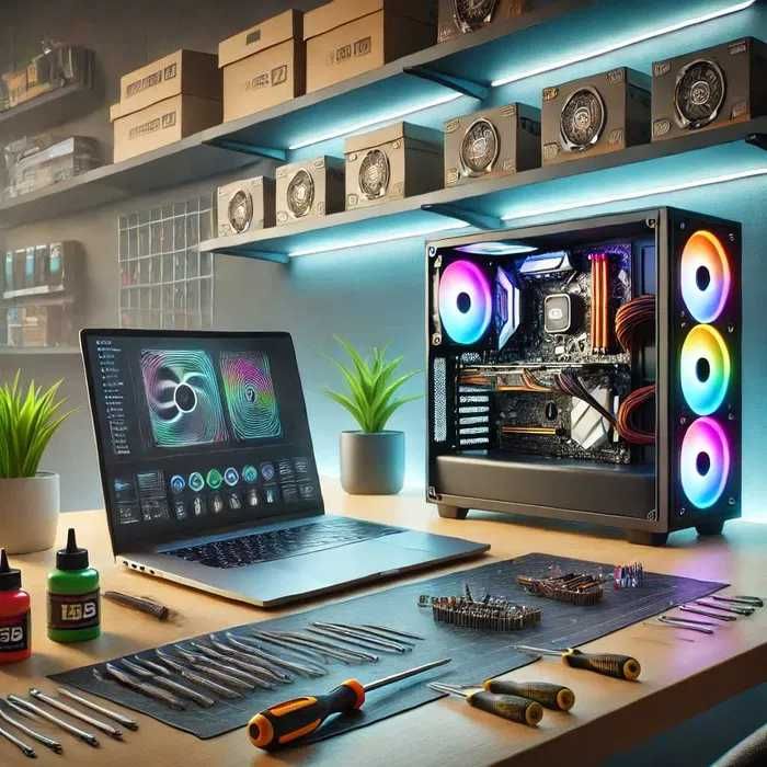 Składanie komputerów na zamówienie. Serwis sprzętu Czyszczenie