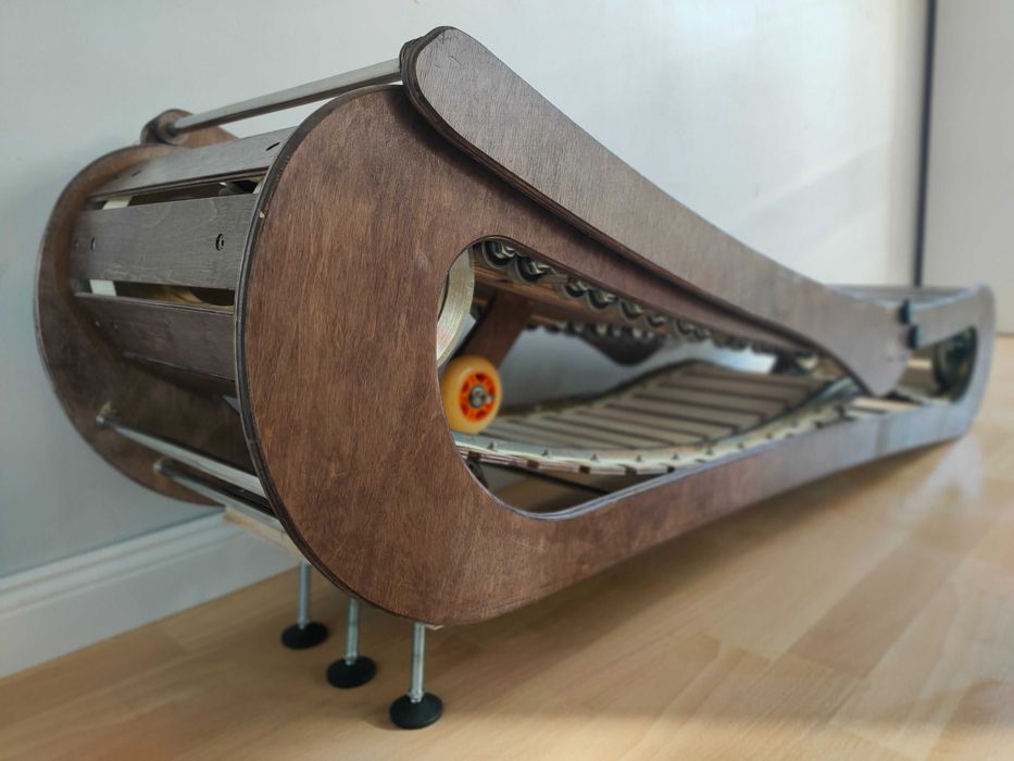 Drewniana bieżnia dla psa, dog treadmill - napęd pasowo-łożyskowy