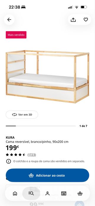 Cama / beliche Kura do Ikea